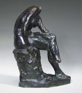 Aimé-Jules Dalou - Etude pour une femme nue s\'essuyant le pied