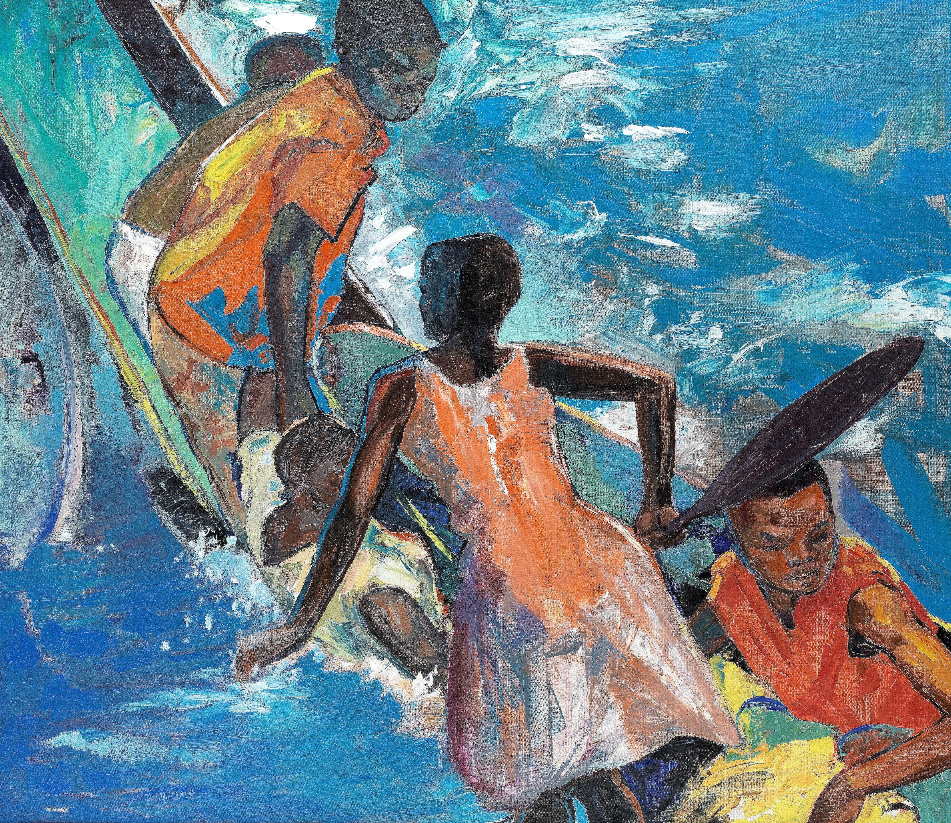 Aime Mpane - Enfants jouant dans l\'eau