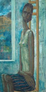 Aime Mpane - Femme au long cou