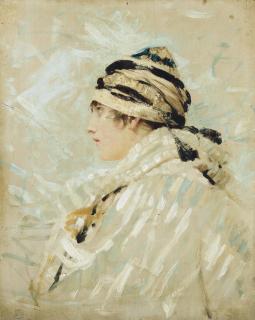 Aimé-Nicolas Morot - Profile Of A Girl In A Hat