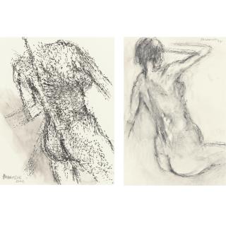 Akbar Padamsee - Two Untitled Works