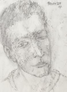 Akbar Padamsee - Untitled (Head of Man)