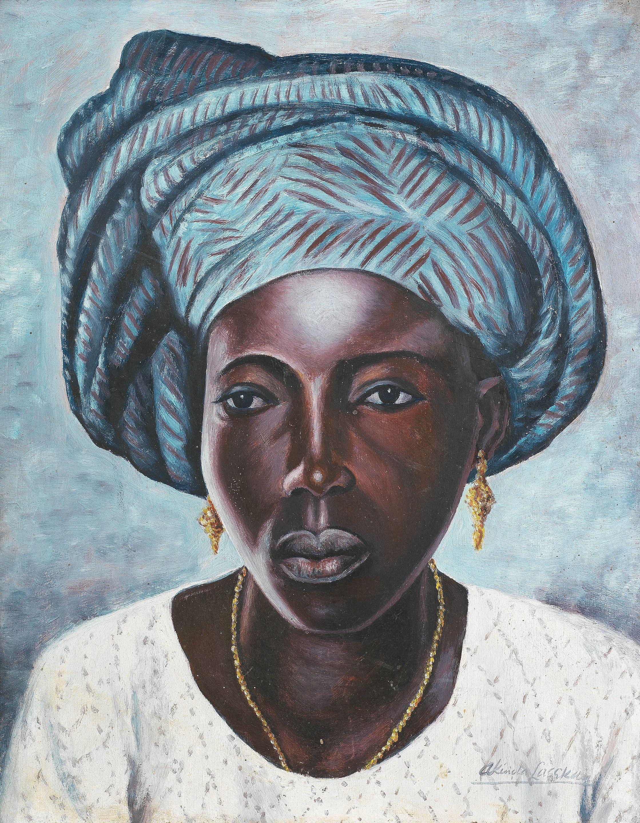 Akinola Lasekan - Portrait of a Yoruba Lady