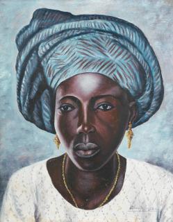 Akinola Lasekan - Portrait of a Yoruba Lady
