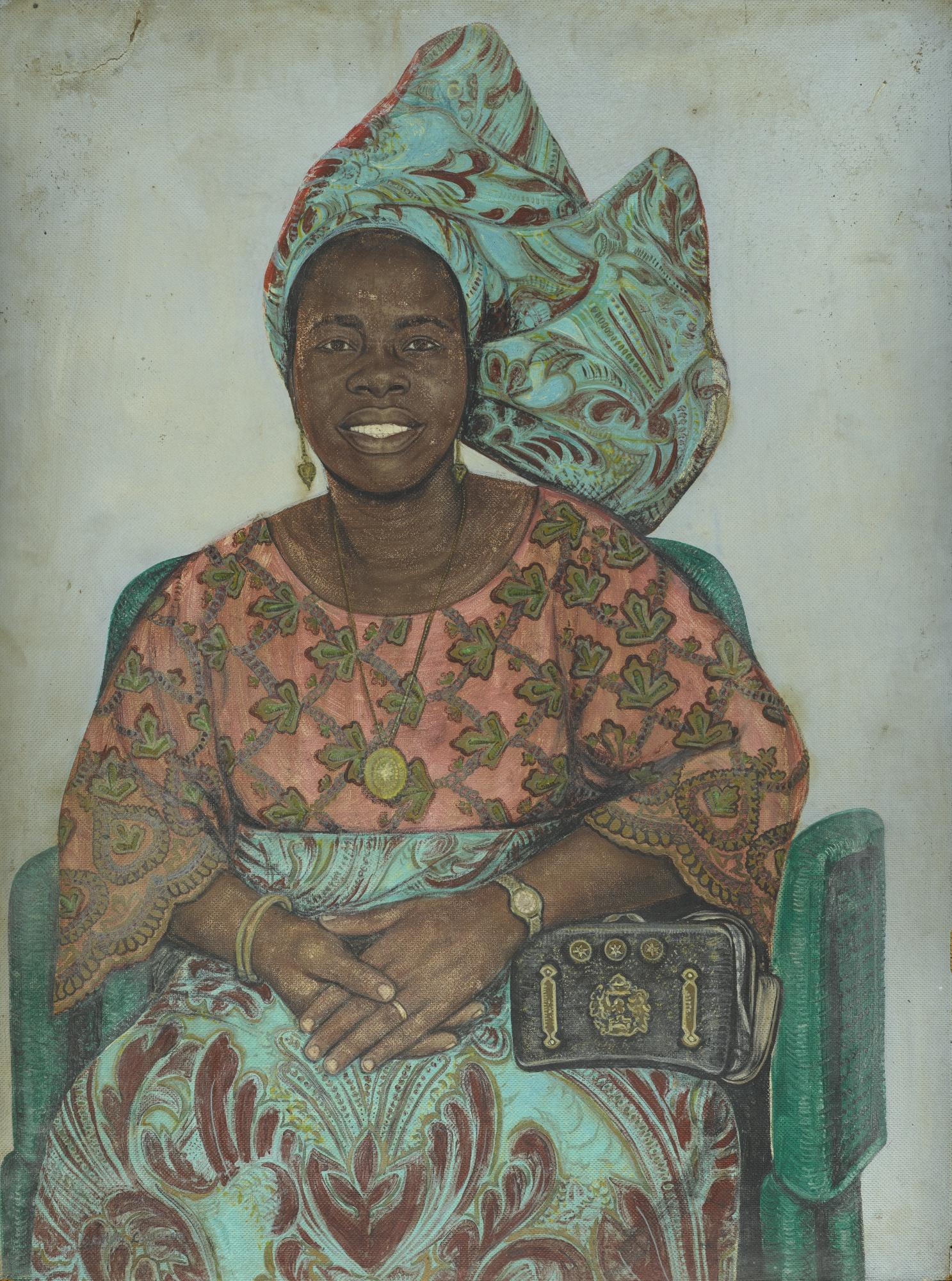 Akinola Lasekan - Portrait Of Mrs Taiwo Andrea