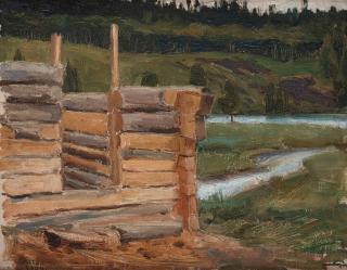 Akseli Gallen-Kallela - An inland settlement under construction