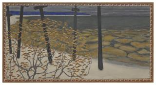 Akseli Gallen-Kallela - Autumn - Five Crosses: A preliminary work for the fresco in the Jusélius Mausoleum