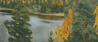Akseli Gallen-Kallela - Finnish lake View In Autumn