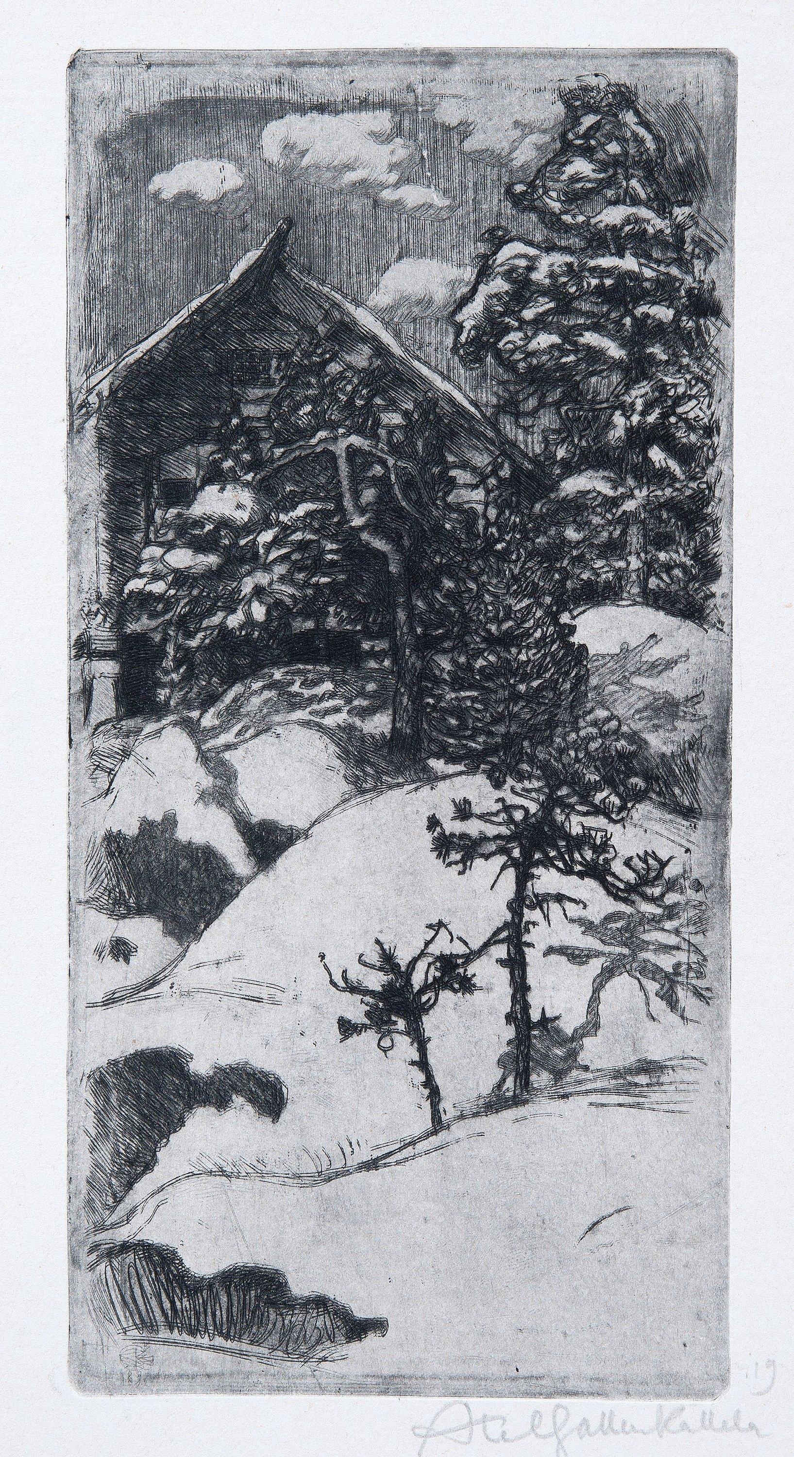 Akseli Gallen-Kallela - Kalela At Vinter Time.