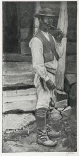 Akseli Gallen-Kallela - Smoking A Pipe.