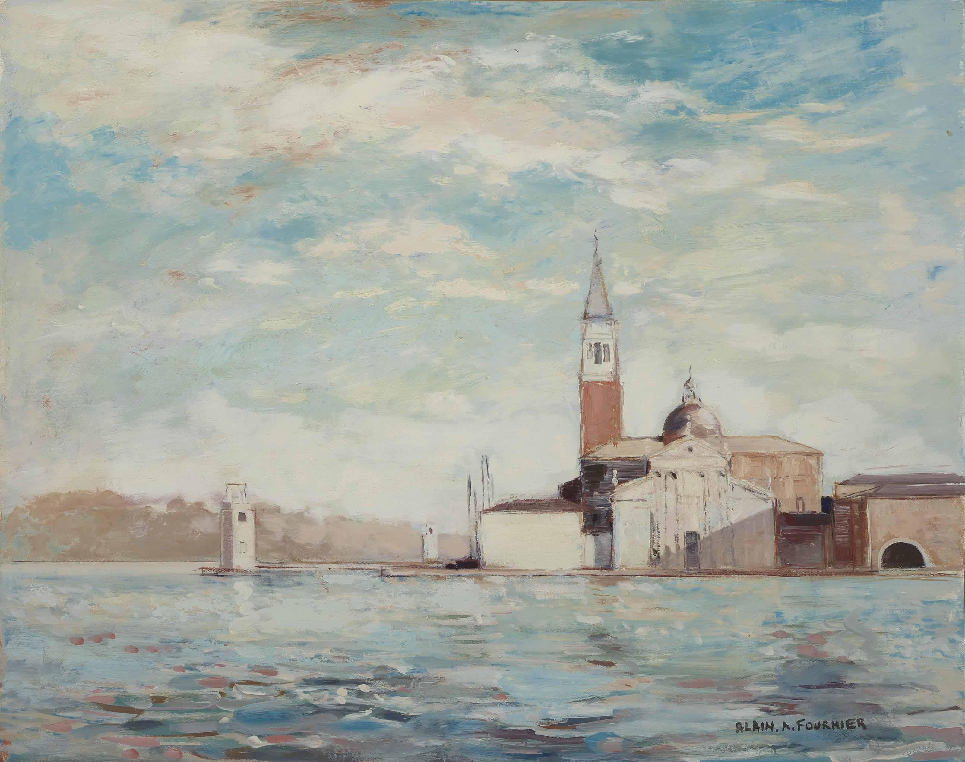 Alain A. Fournier - San Giorgio Maggiore, Venice; And Voiliers Au Port