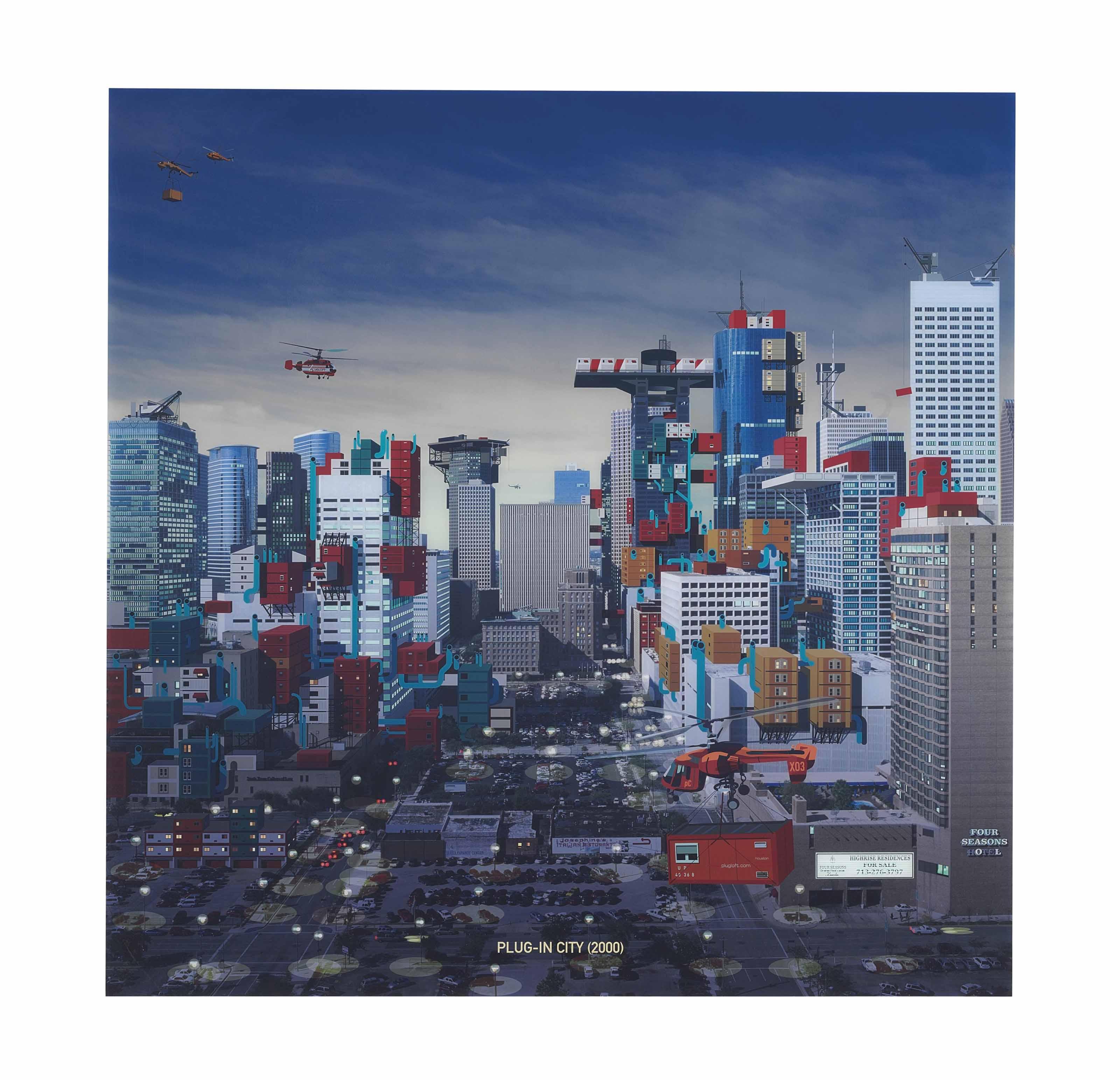 Alain Bublex - Plug-In City, Houston Evening, 2005