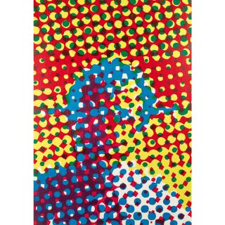 Alain Jacquet - Portrait D\'Homme (No. 3 - Bleu - Jaune - Rouge)