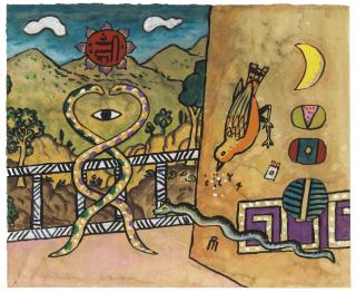 Alan Davie C.B.E., H.R.S.W., R.A. - Mystical Landscape No.1