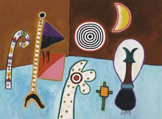 Alan Davie, R.A. - Flag Walk No. 5