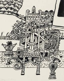 Alan Davie, R.A. - Untitled 1989; Abstract Composition