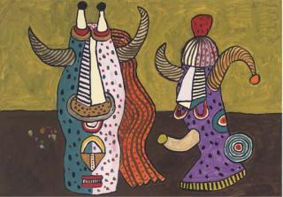 Alan Davie - Studies For A Figure-Mask, No. 3