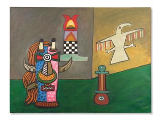 Alan Davie - Study for a figure mask N° 25