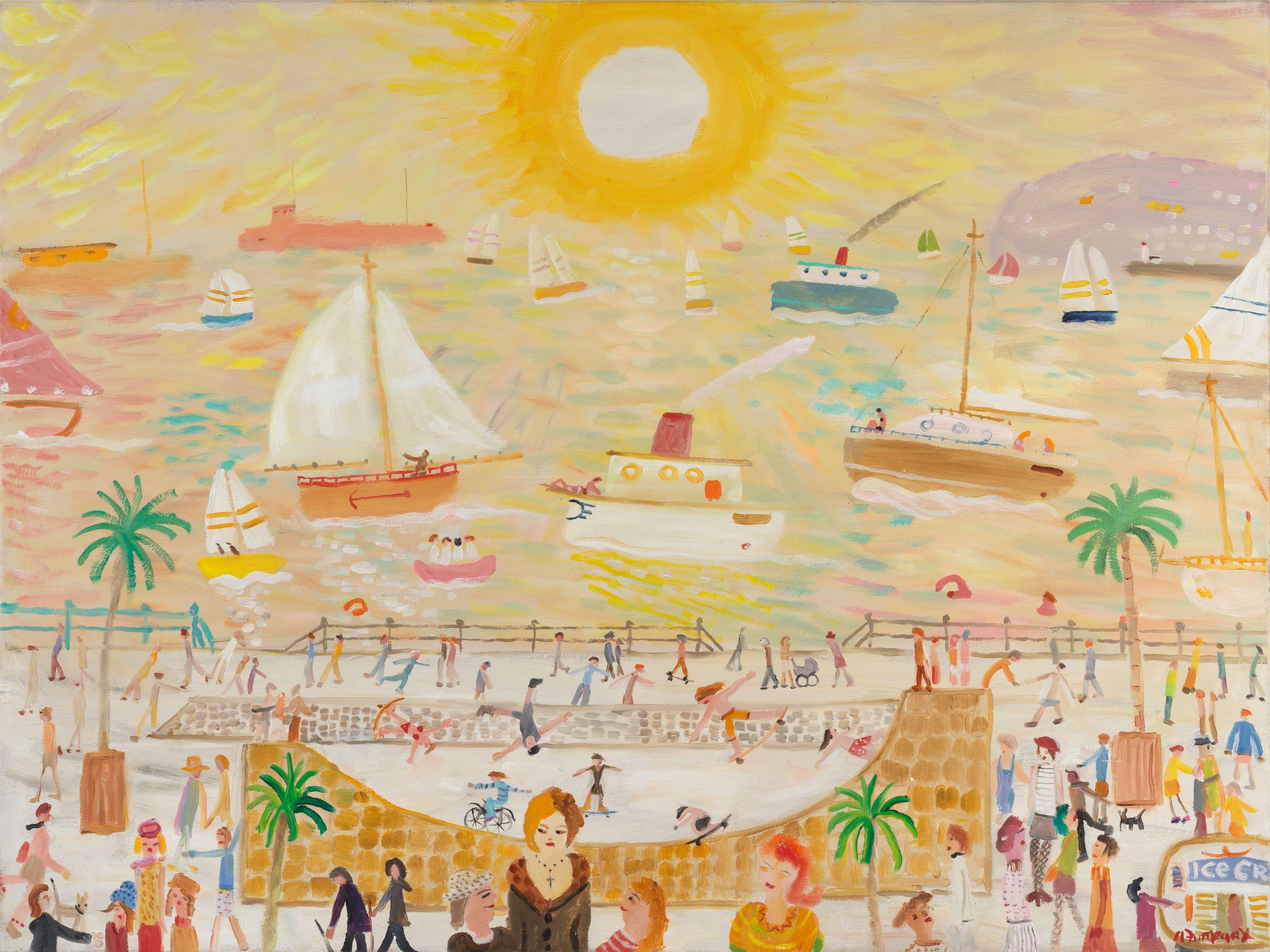 Alan Furneaux - Skating on the Pier (unframed)