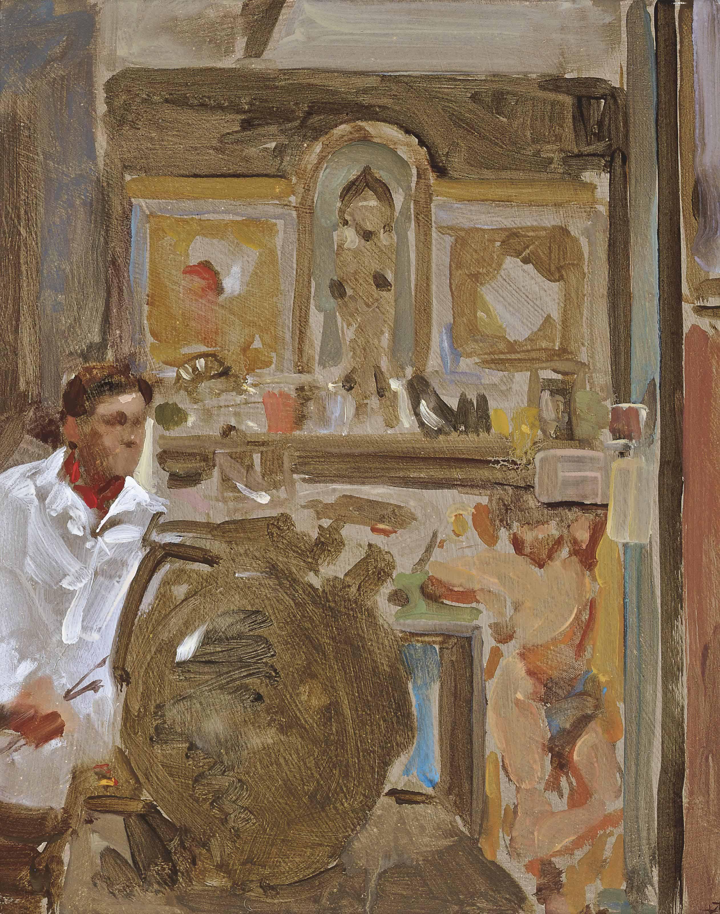 Alan Kingsbury - Self-Portrait in Duncan\'s Studio