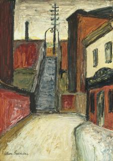Alan Lowndes - Street Scene with Steps