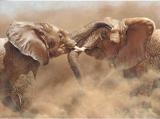 Alan M. Hunt - Two Elephants