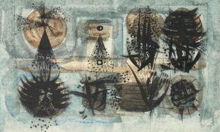 Alan Reynolds - Composition with Black, Brown and Blue