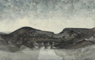 Alan Reynolds - Landscape Blue and Brown, no. 23