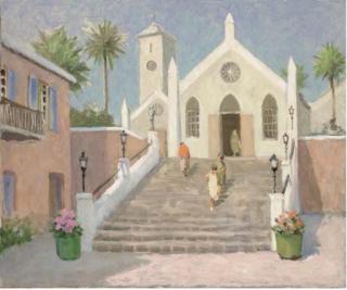 Alan Stenhouse Gourley - A Mediterranean Harbour; And A Mediterranean Church
