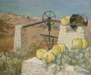 Alan Stenhouse Gourley - Pumpkins at the Well