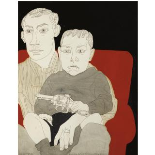 Alasdair Gray - Erics Watching Television