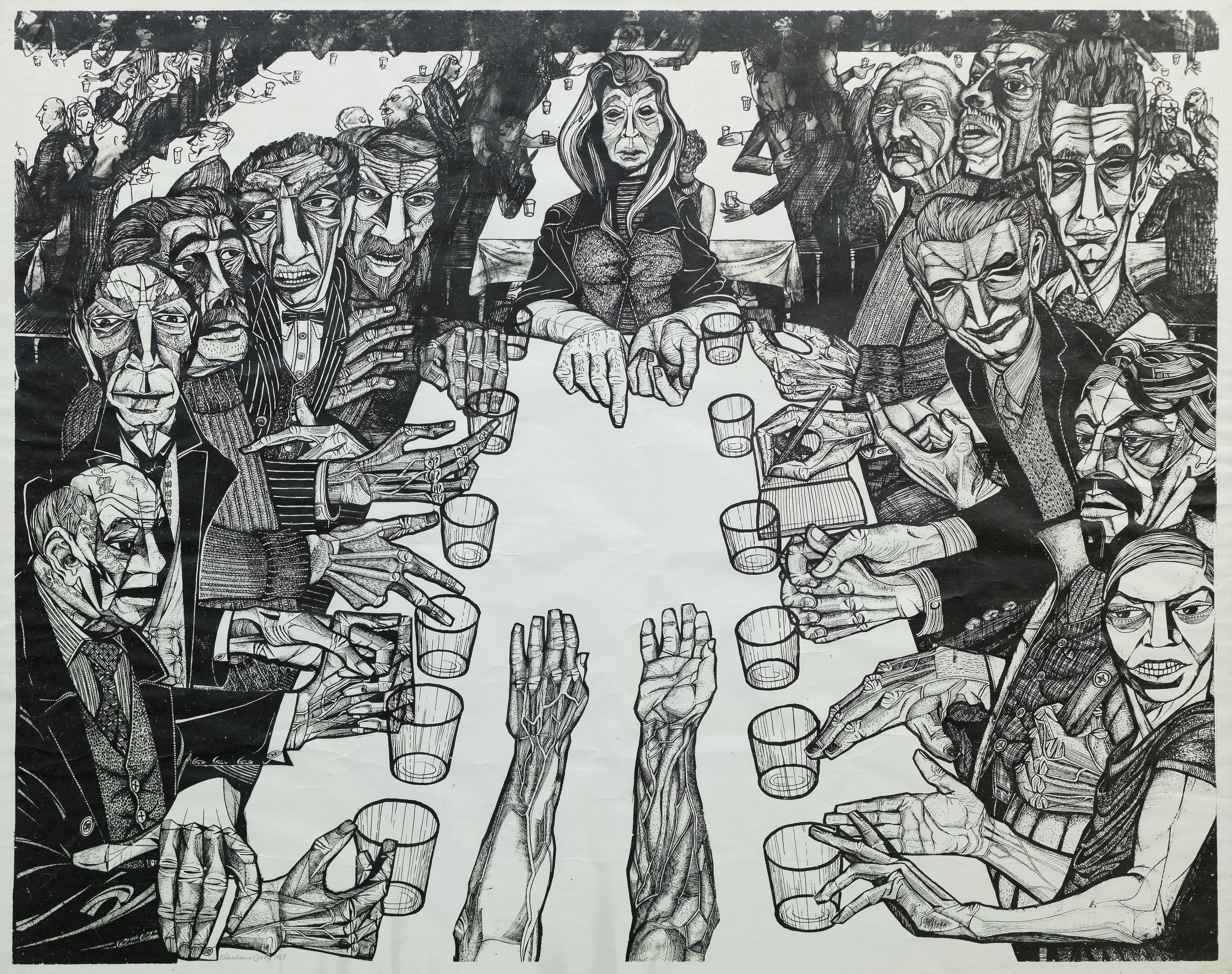 Alasdair Gray - Marriage Feast at Cana (1953)