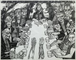 Alasdair Gray - Marriage Feast at Cana (1953)