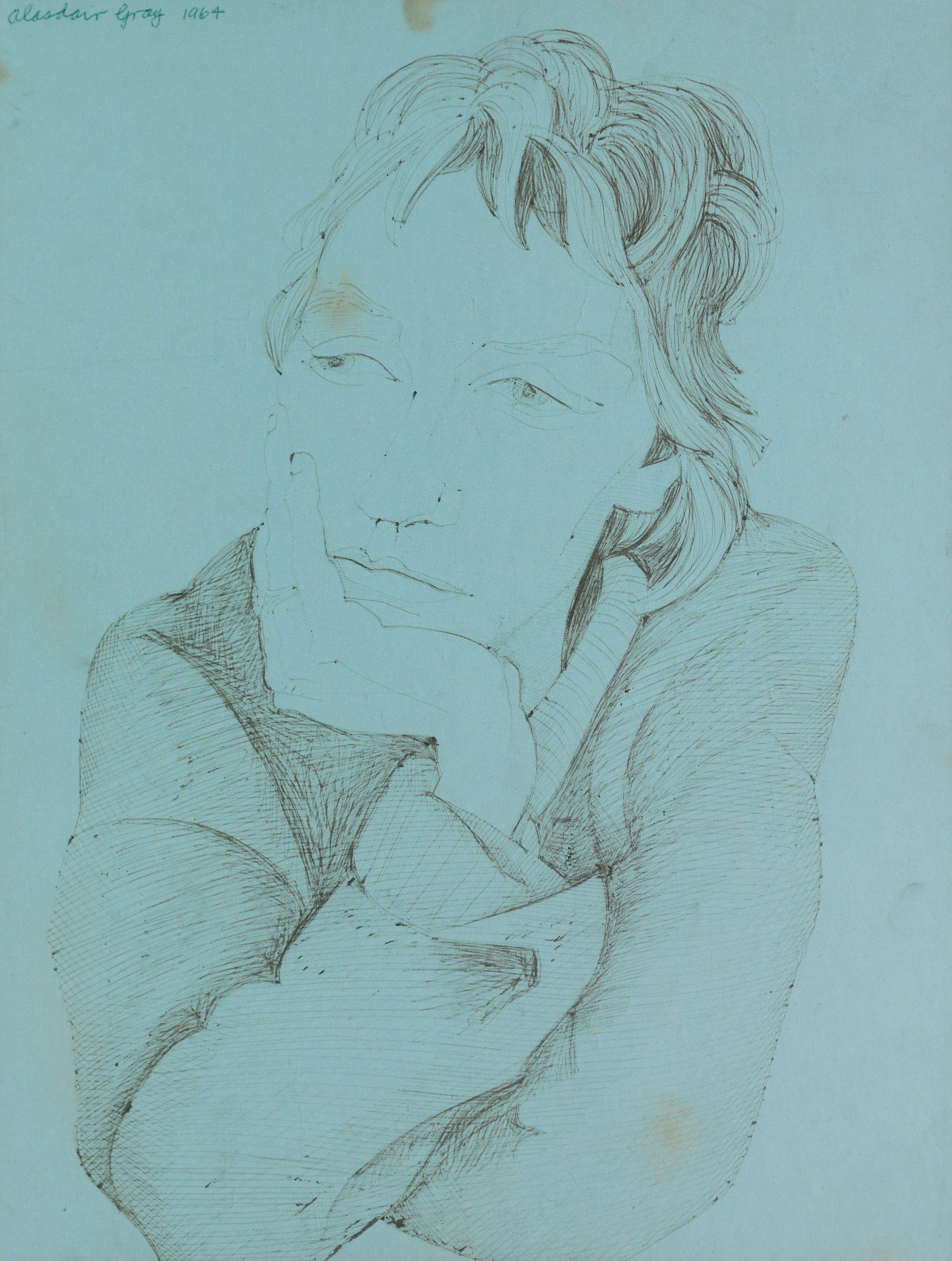 Alasdair Gray - Pensive Woman