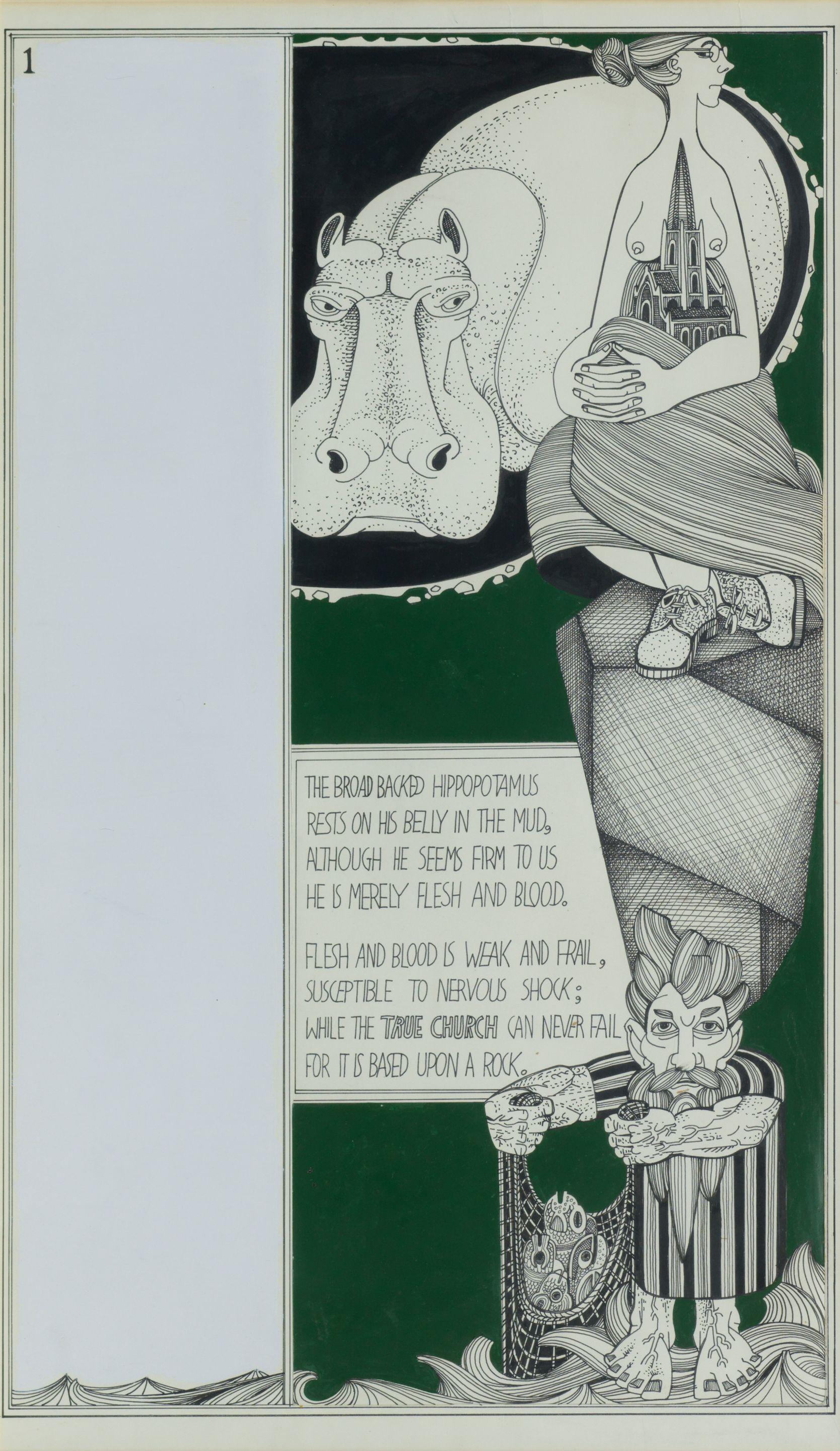 Alasdair Gray - The Hippopotamus, a series of pictures (7)