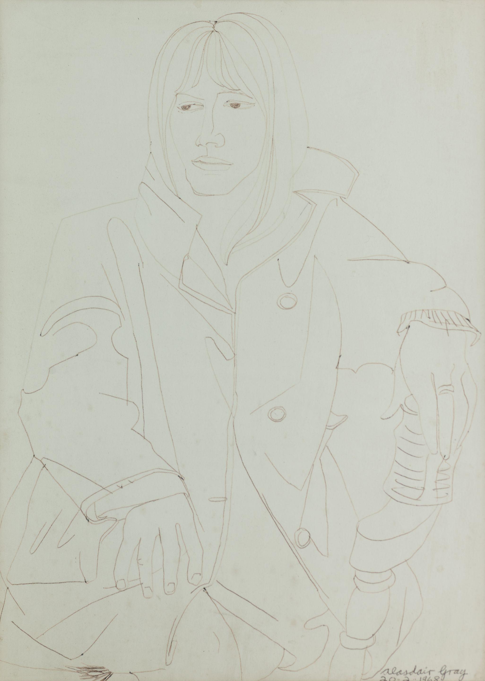 Alasdair Gray - Woman in a coat