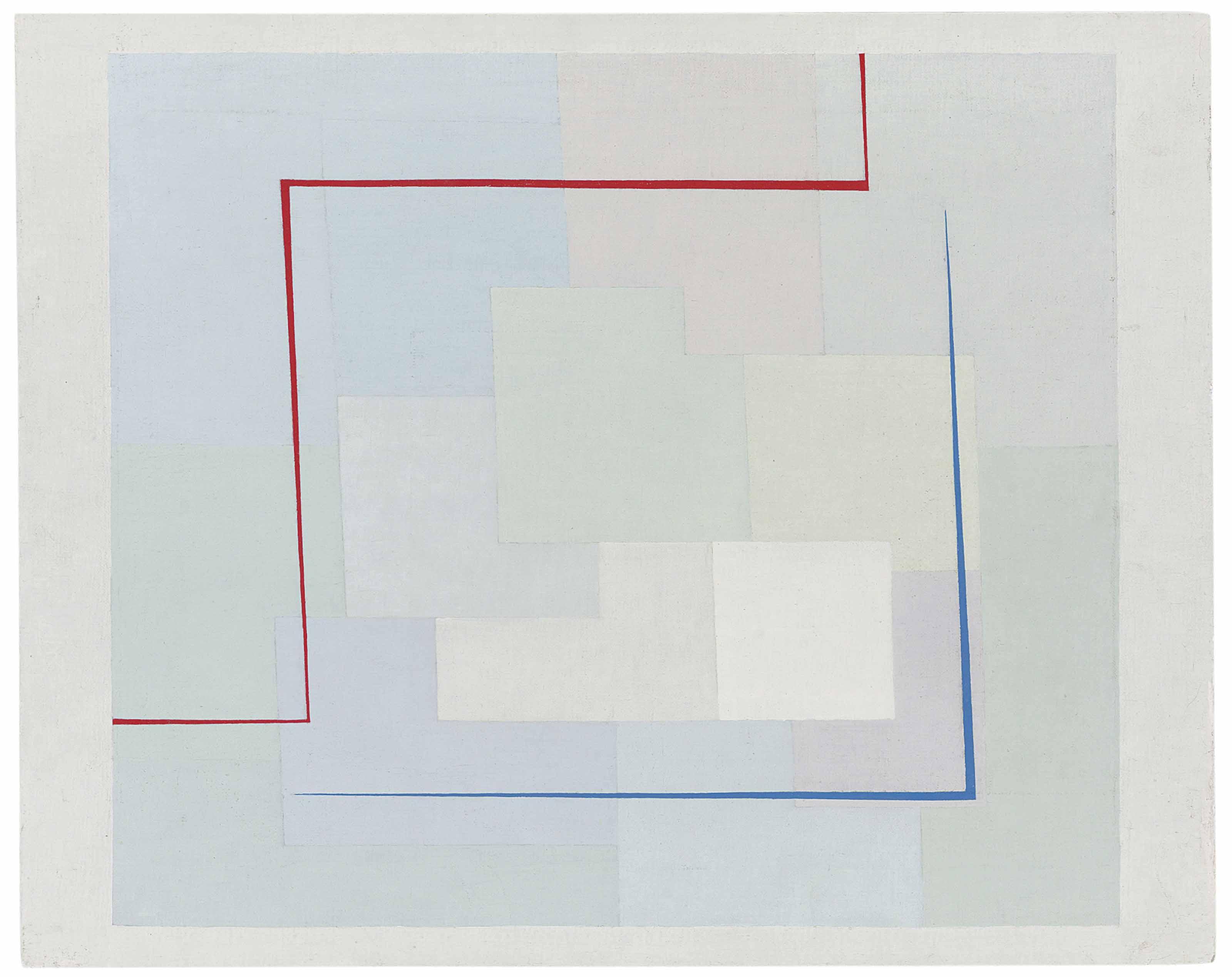 Alastair Morton - Opus 9 Red and Blue Stripes 1937