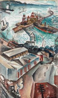 Albert Abbe - Motif from Helsingborg harbour