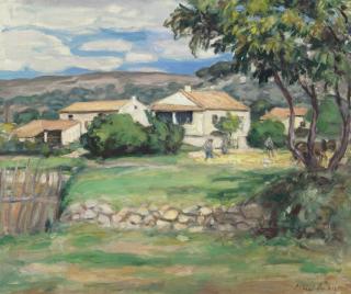 Albert Andre - L\'aire devant le mas