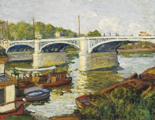 Albert André - Pont sur la Seine à Paris