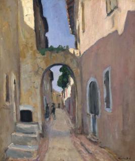 Albert André - Rue d\'un village du Sud de la France