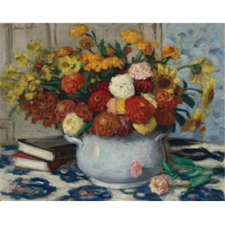 Albert André - Vase De Fleurs