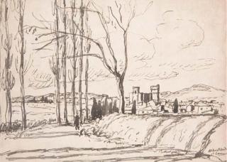 Albert Andre - Vue de Saint-Laurent de Carnols (Gard)