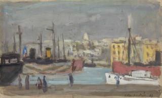 Albert André - Vue du port de Marseille