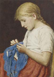 Albert Anker - Die kleine Näherin, 1908