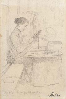 Albert Anker - Gritli Ruch, Harnischplätzmacherin