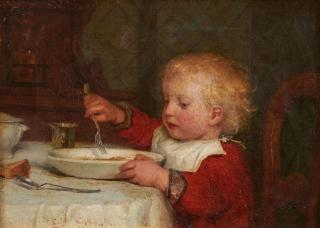 Albert Anker - Knabe Bei Tisch (Ruedi Anker) Ii