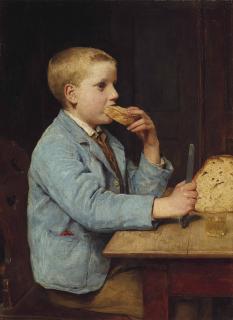 Albert Anker - Knabe Beim Znüni, Um 1897