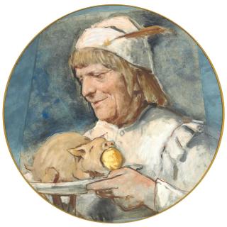 Albert Anker - Koch Mit Spanferkel Cook With Suckling Pig