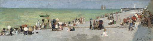 Albert Aublet - Scène de plage